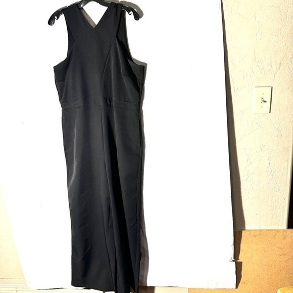 Sam Edelman Size 12 Black Sleeveless Long Formal Romper Pants Jumpsuit - Picture 9 of 11